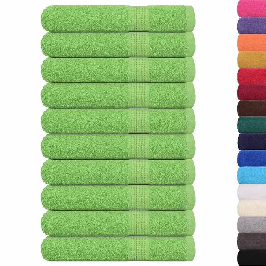 Serviettes de sauna FROGN 10 pcs vert pomme 80x200 cm 360 g/m² - 2