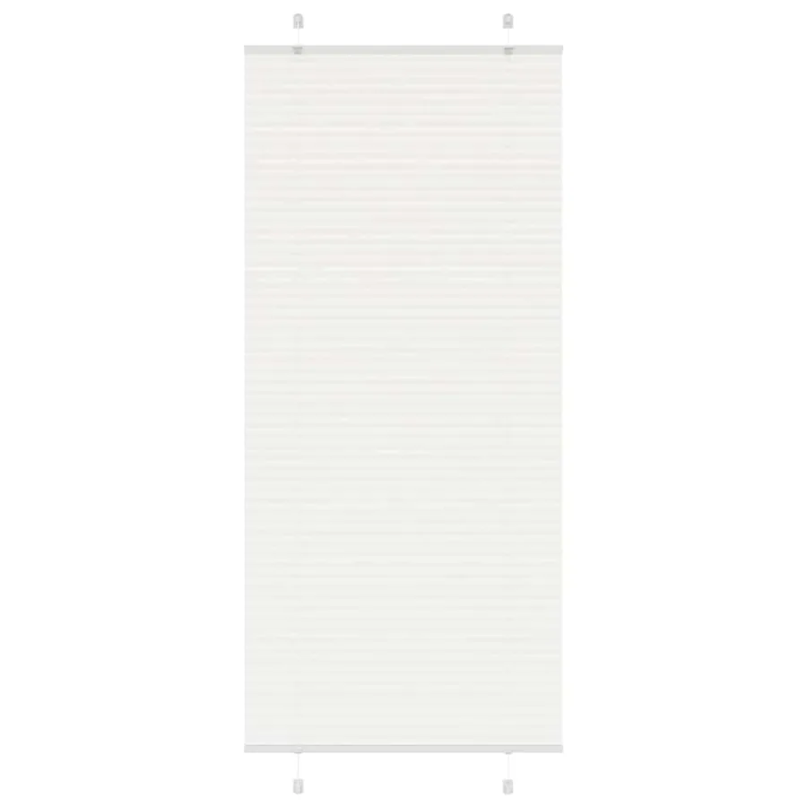 Store plissé blanc 95x200 cm largeur du tissu 94,4 cm polyester