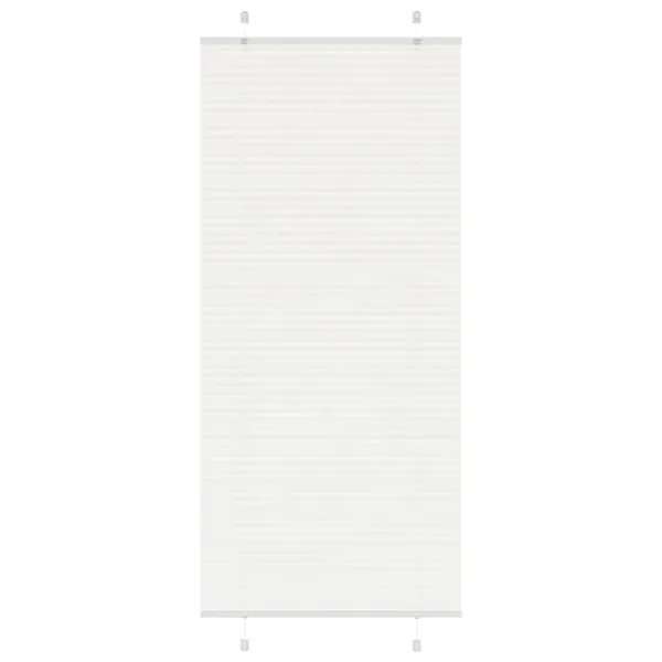 Store plissé blanc 95x200 cm largeur du tissu 94,4 cm polyester
