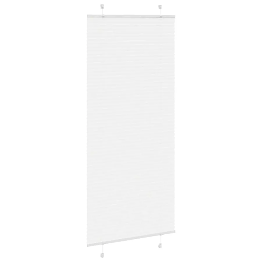 Store plissé blanc 95x200 cm largeur du tissu 94,4 cm polyester - 3