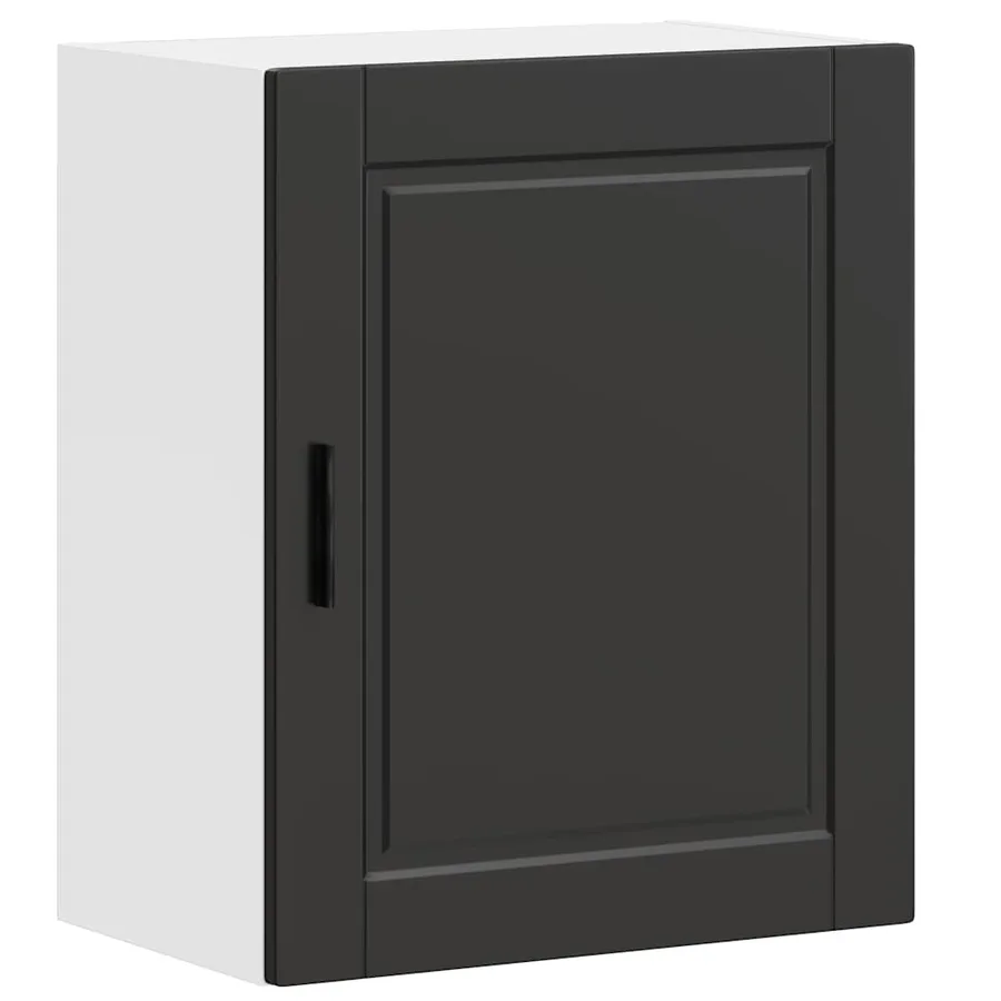 Armoire murale de cuisine Porto noir bois d'ingénierie - 2