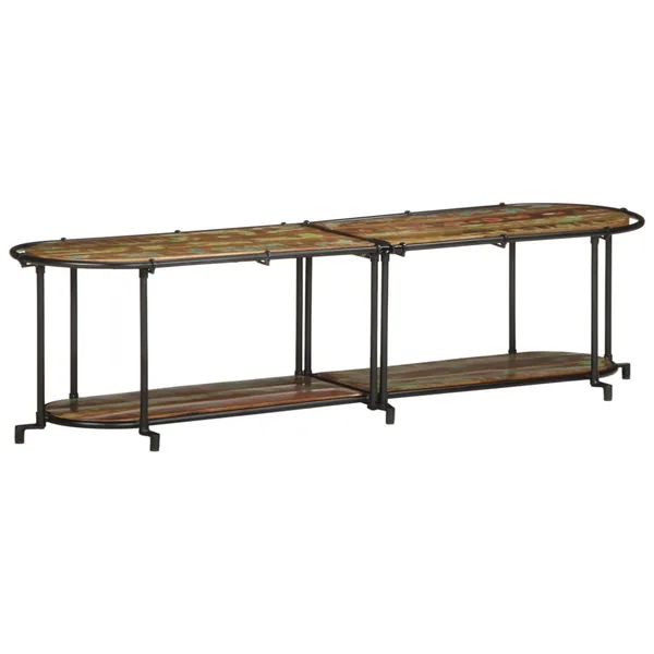 Meuble TV 160x42x40 cm bois massif de récupération