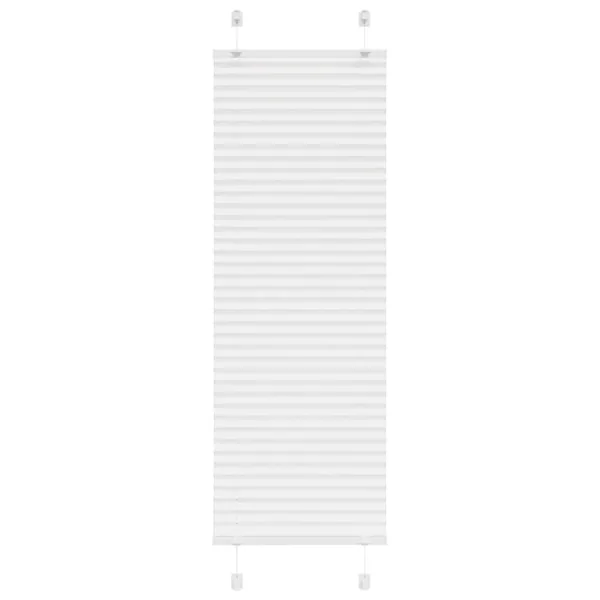 Store plissé blanc 45x100 cm largeur du tissu 44,4 cm polyester