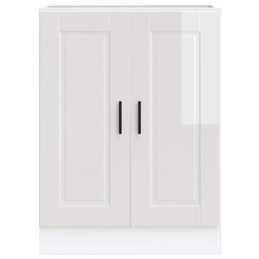 Armoire de cuisine Porto blanc brillant bois ingénierie - 4