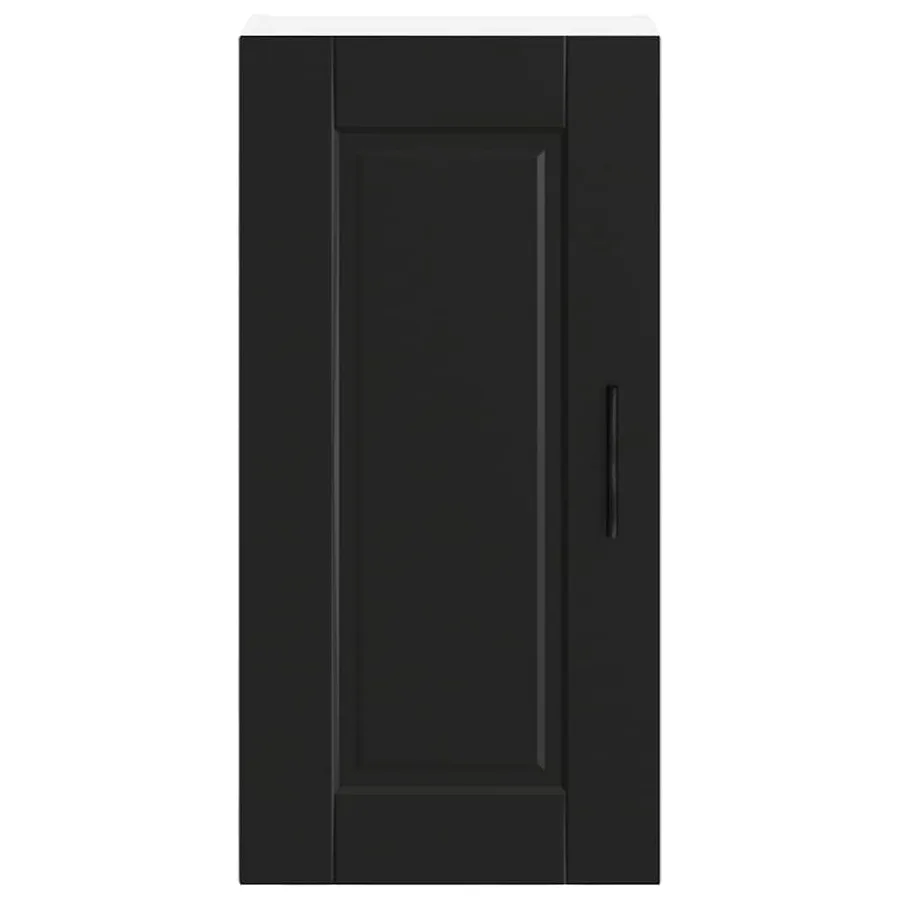 Armoire murale de cuisine Porto noir bois d'ingénierie - 4