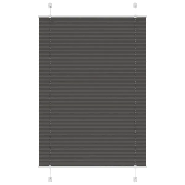 Store plissé noir 85x150 cm largeur du tissu 84,4 cm polyester