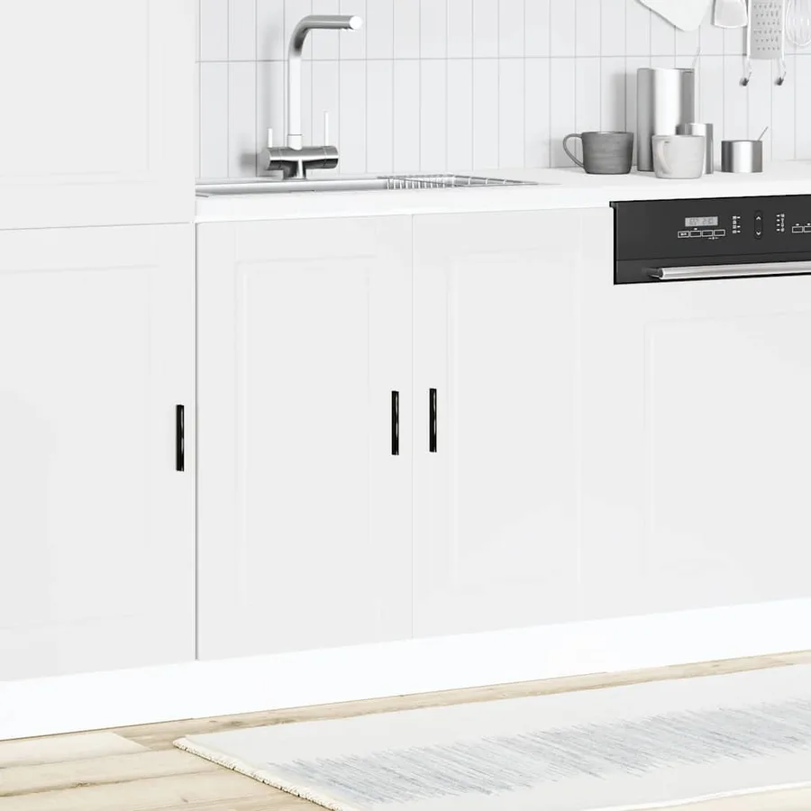 Meuble bas pour évier Porto blanc 80x46x81,5 cm bois ingénierie - 3