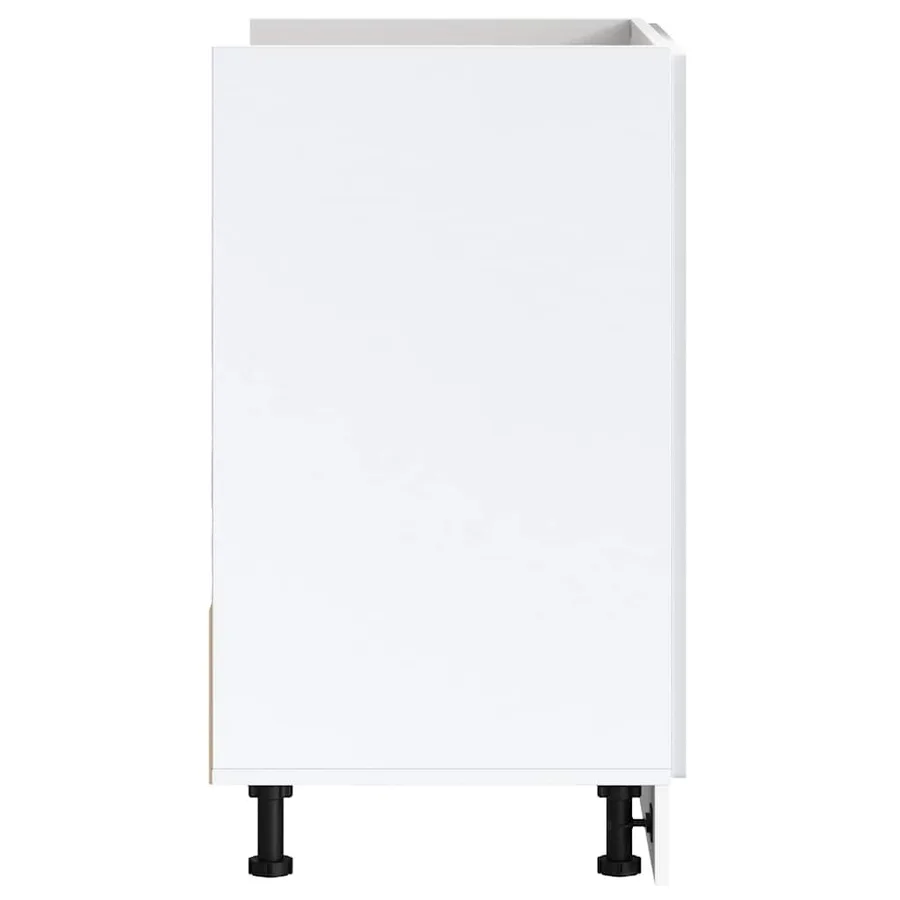 Meuble bas pour évier Porto blanc 80x46x81,5 cm bois ingénierie - 6