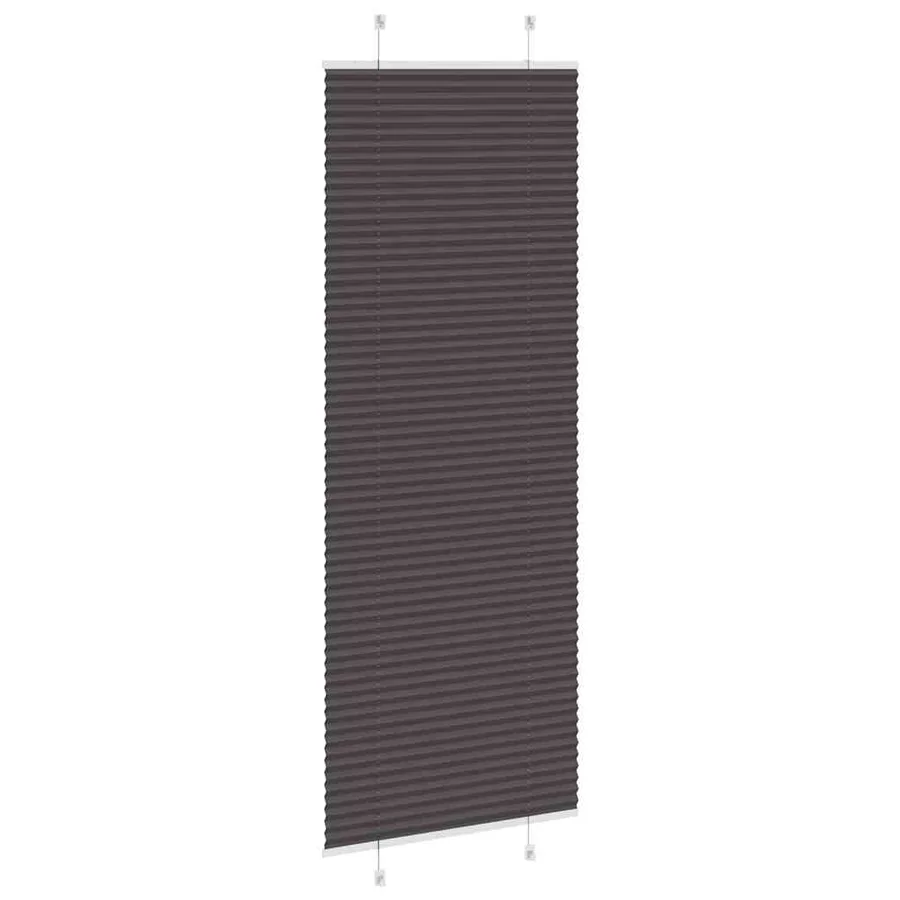 Store plissé noir 80x200 cm largeur du tissu 79,4 cm polyester - 4