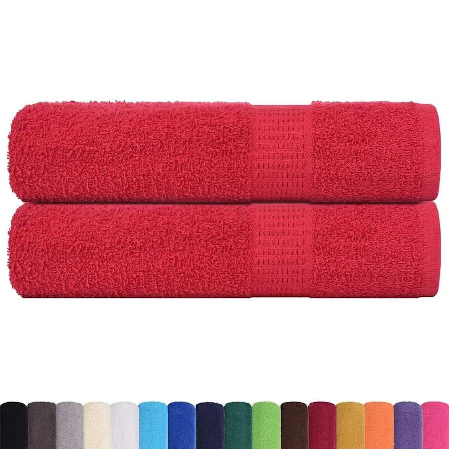 Serviettes de bain FROGN 2 pcs rouge 100x150 cm 360 g/m² - 2