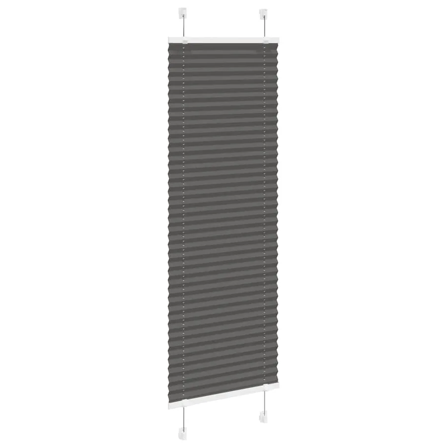 Store plissé noir 40x100 cm largeur du tissu 39,4 cm polyester - 3