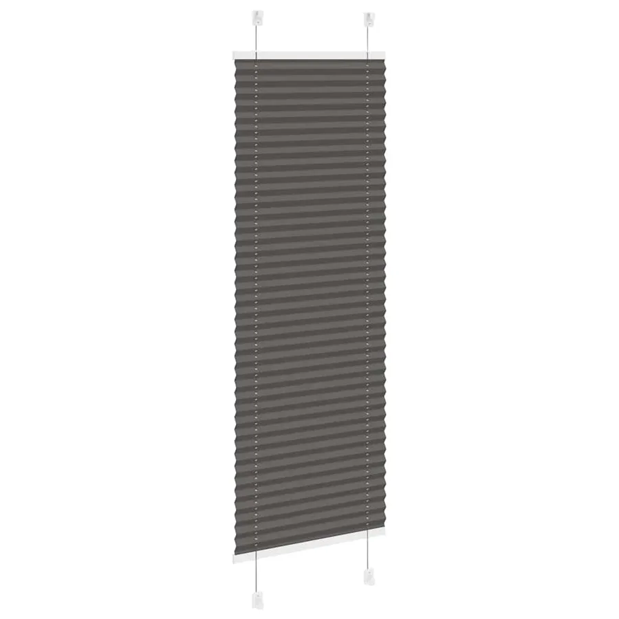 Store plissé noir 40x100 cm largeur du tissu 39,4 cm polyester - 4