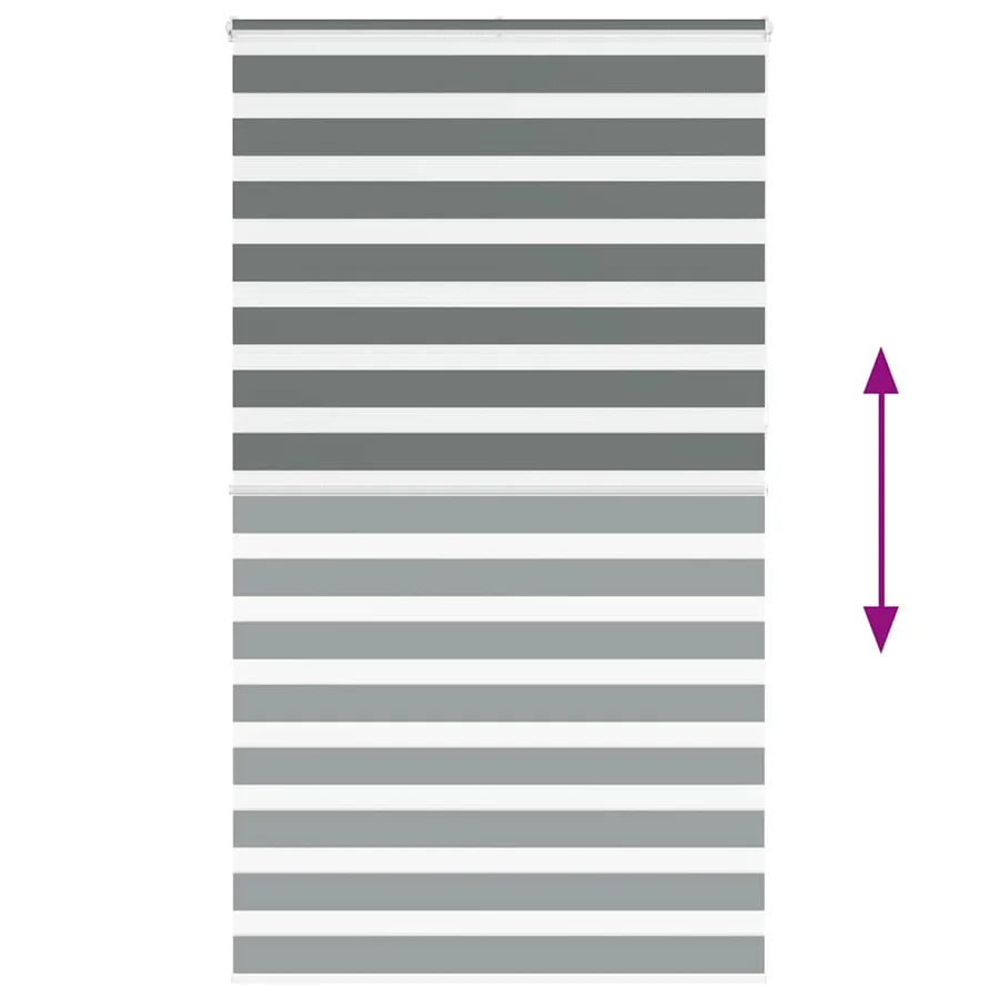 Store zèbre gris foncé largeur du tissu 130,9 cm polyester - 5