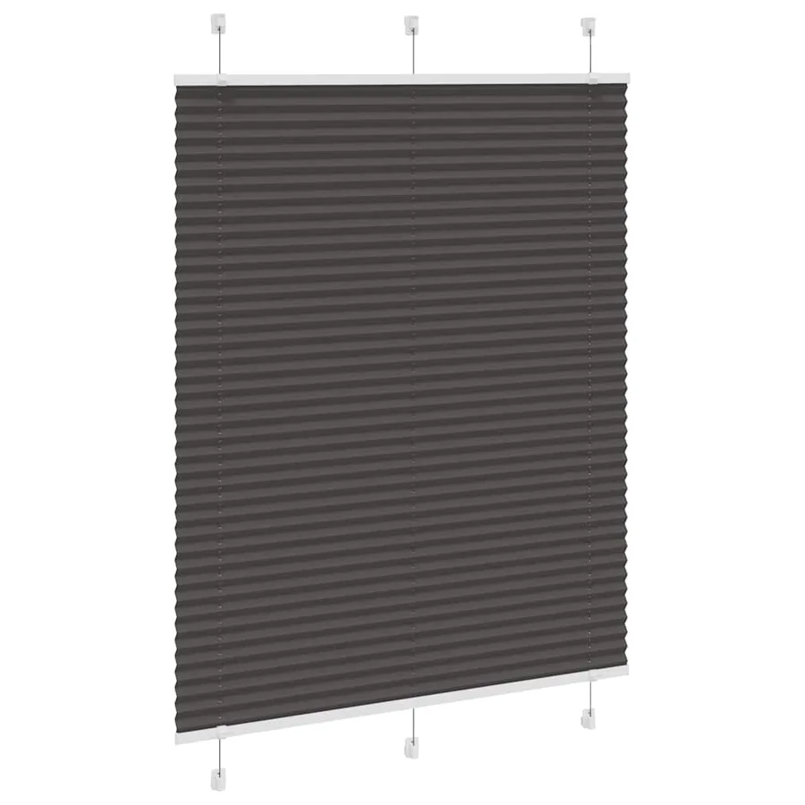 Store plissé noir 110x100 cm largeur du tissu 109,4cm polyester - 3