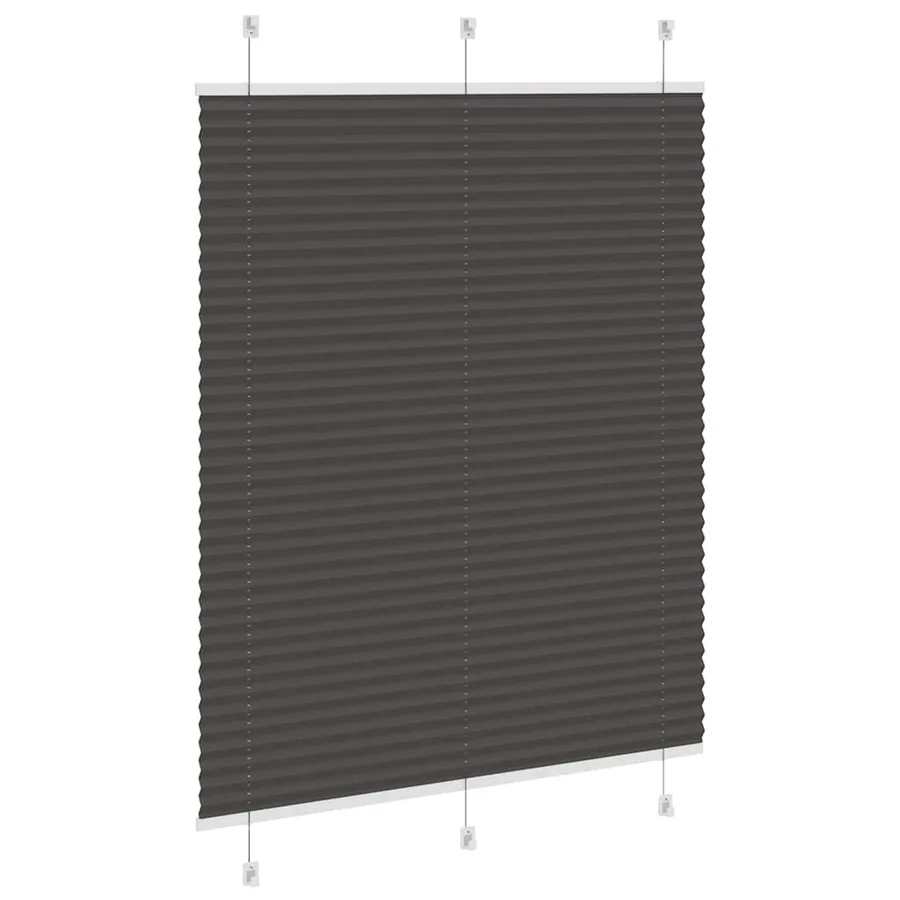 Store plissé noir 110x100 cm largeur du tissu 109,4cm polyester - 4