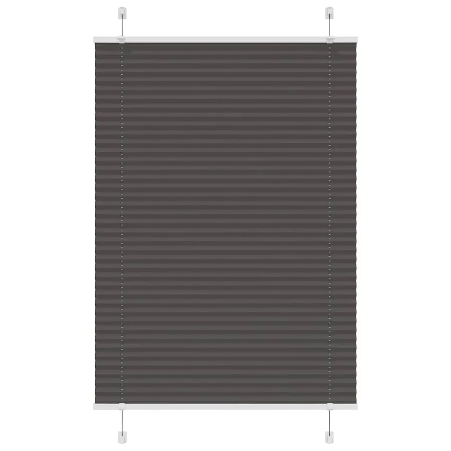 Store plissé noir 85x100 cm largeur du tissu 84,4 cm polyester