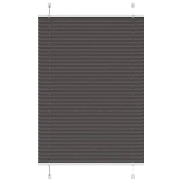 Store plissé noir 85x100 cm largeur du tissu 84,4 cm polyester