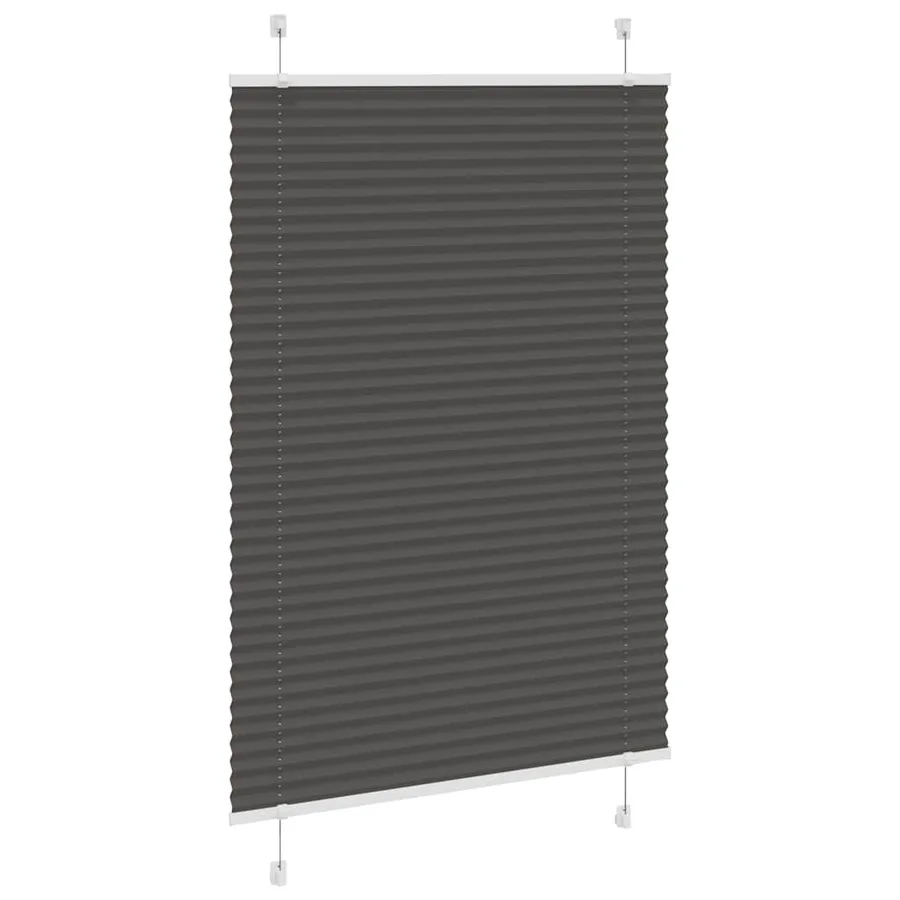 Store plissé noir 85x100 cm largeur du tissu 84,4 cm polyester - 3