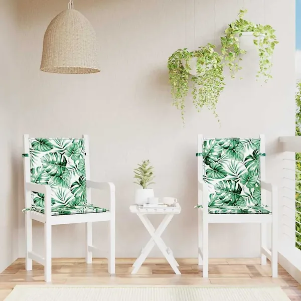 Coussins de dossier 2 pc Motif feuille 100 x 50 x 3 cm