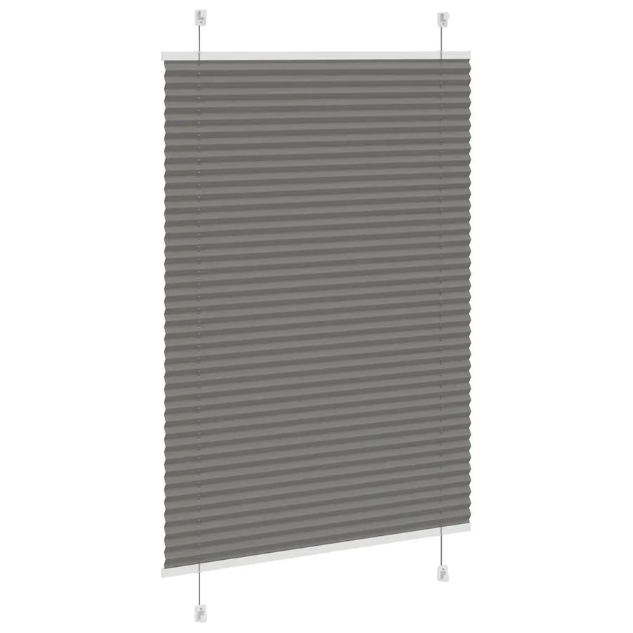 Store plissé anthracite 85x100 cm largeur du tissu 84,4 cm - 4