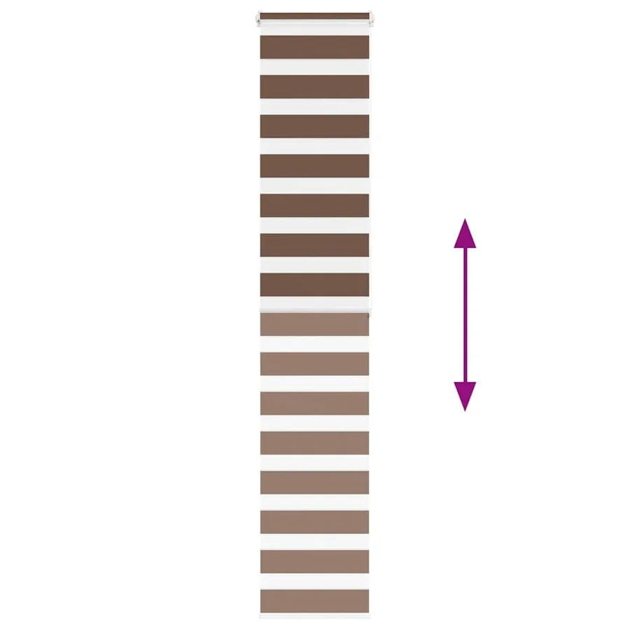 Store zèbre marron 40x200 cm largeur du tissu 35,9 cm polyester - 5