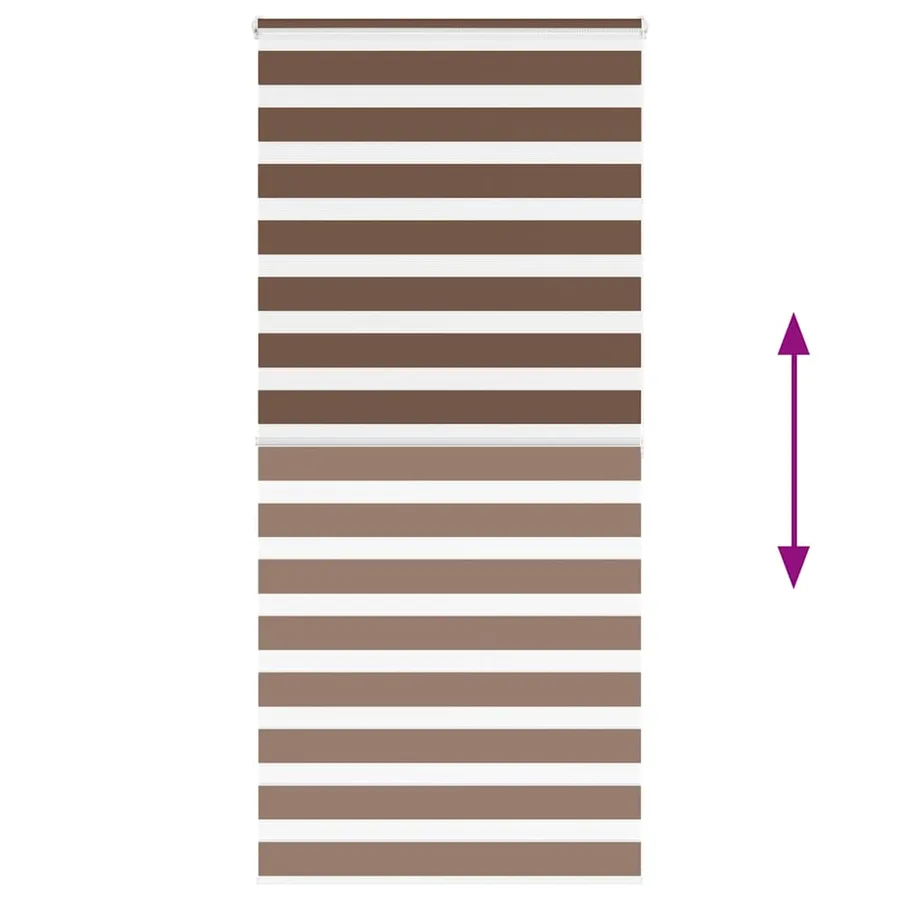Store zèbre marron 105x200cm largeur du tissu 100,9cm polyester - 5