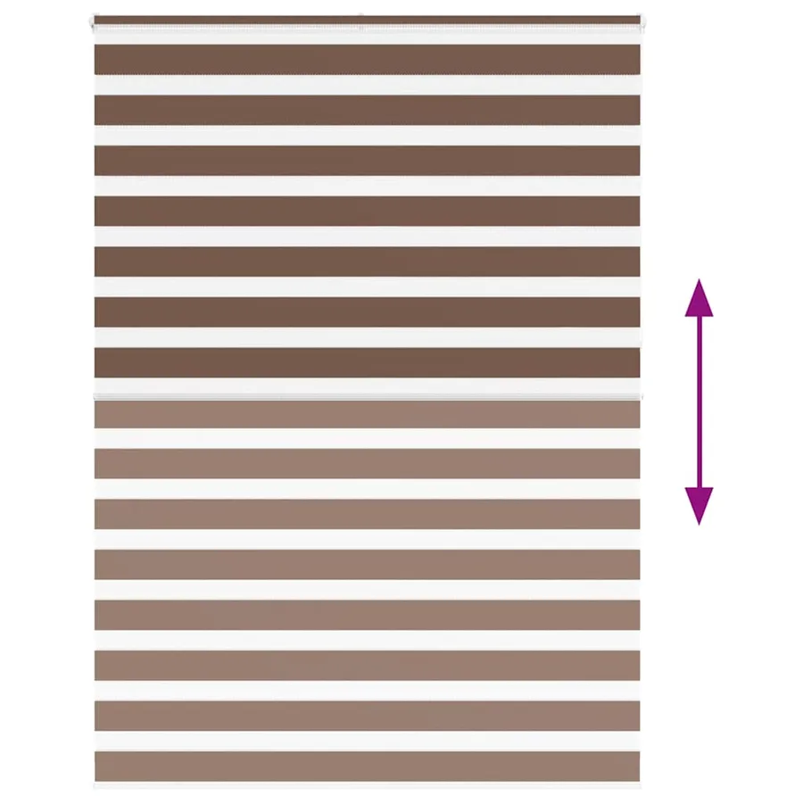 Store zèbre marron 160x230cm largeur du tissu 155,9cm polyester - 5