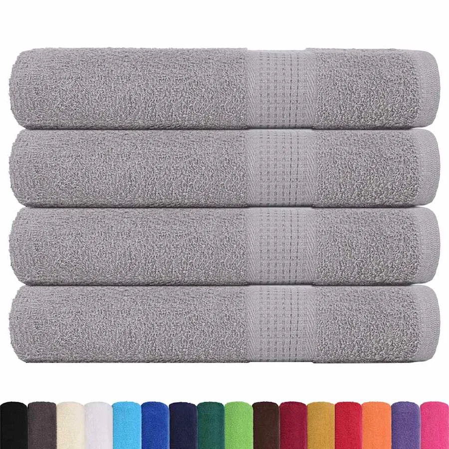 Serviettes de sauna FROGN 4 pcs gris 80x200 cm 360 g/m² - 2