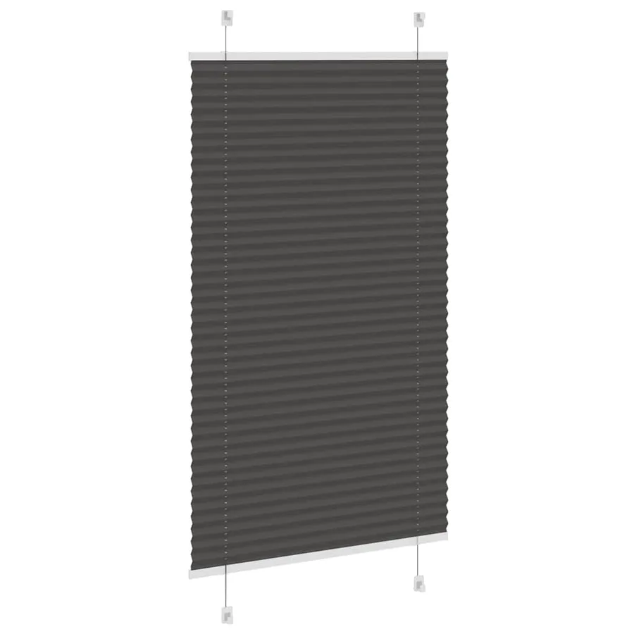 Store plissé noir 70x150 cm largeur du tissu 69,4 cm polyester - 4