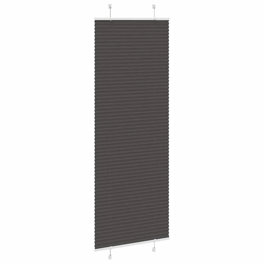 Store plissé noir 70x200 cm largeur du tissu 69,4 cm polyester - 3