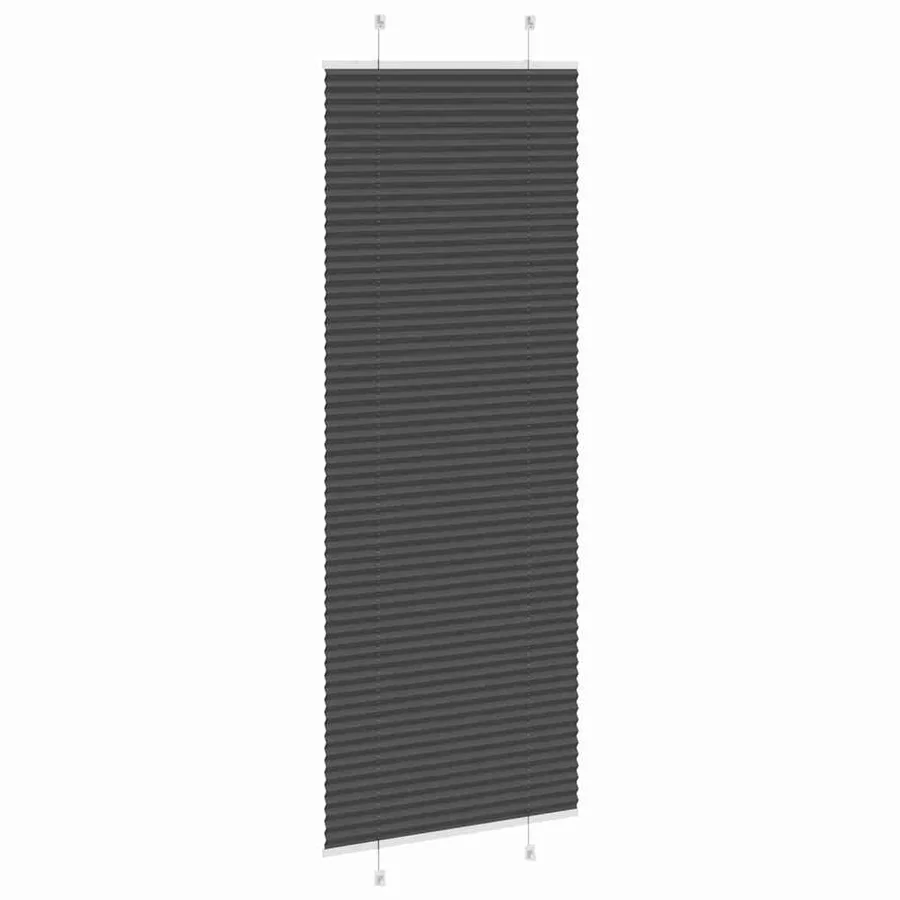 Store plissé noir 70x200 cm largeur du tissu 69,4 cm polyester - 4