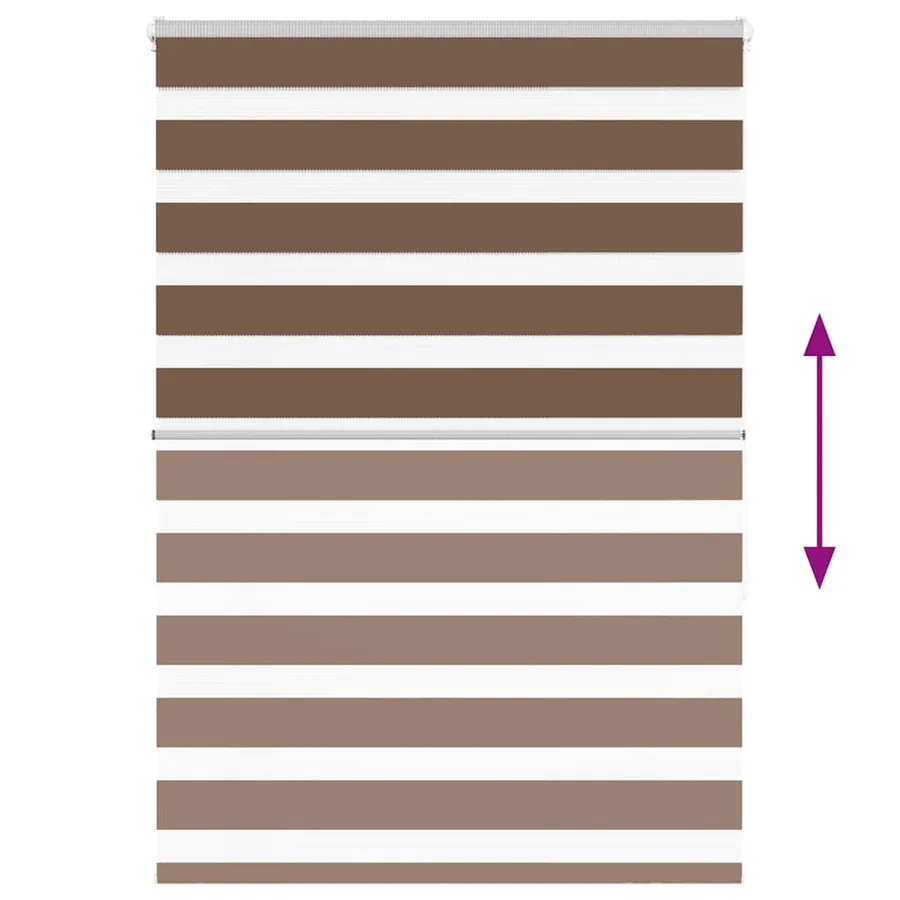 Store zèbre marron 100x150 cm largeur du tissu 95,9cm polyester - 5