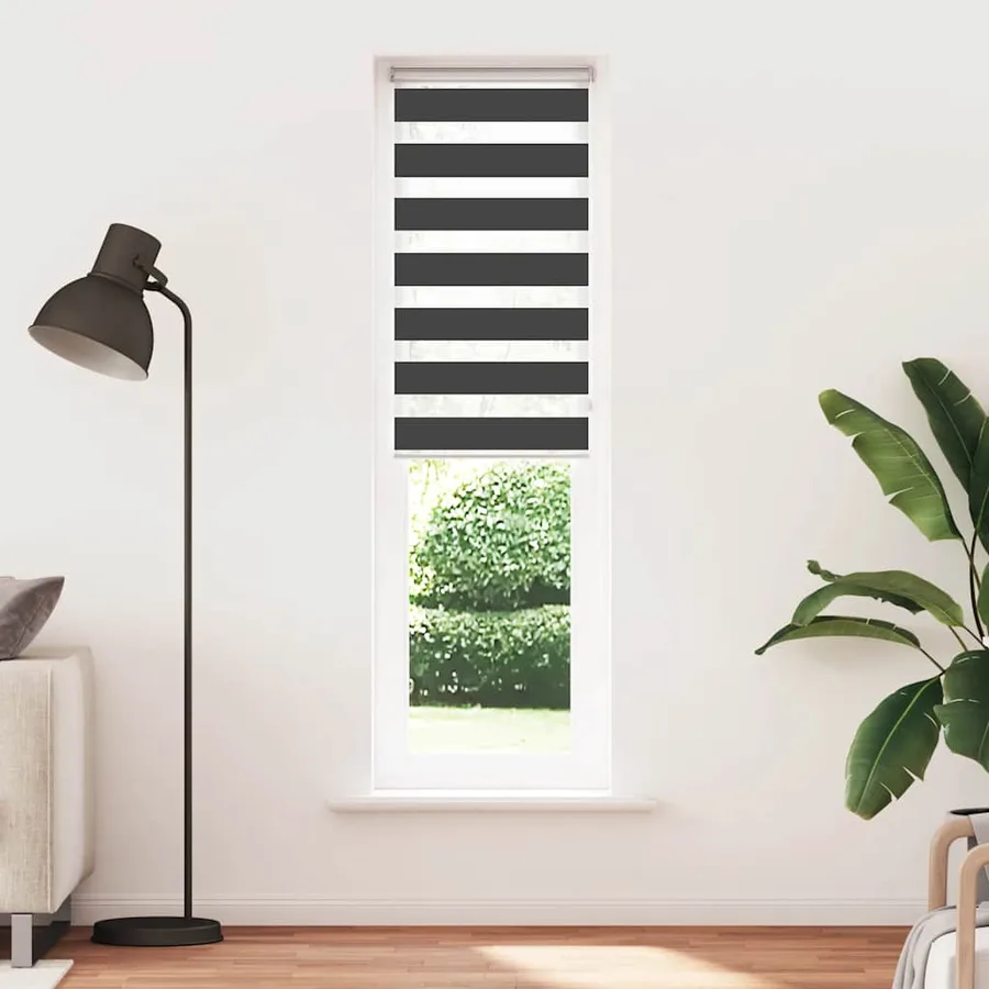 Store zèbre noir 65x230 cm largeur du tissu 60,9 cm polyester - 2