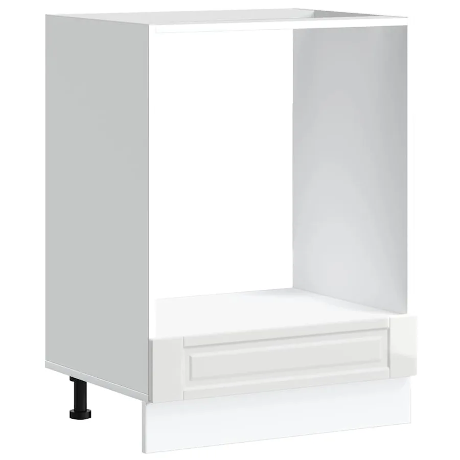 Armoire à four Porto blanc brillant bois d'ingénierie - 2