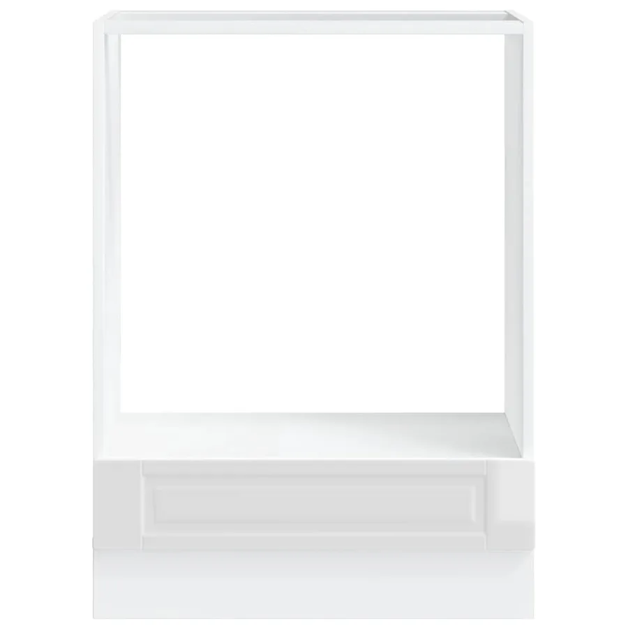 Armoire à four Porto blanc brillant bois d'ingénierie - 4