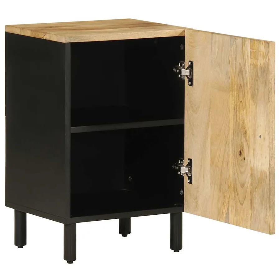 Armoire de salle de bain 38x33,5x58 cm bois massif de manguier - 2