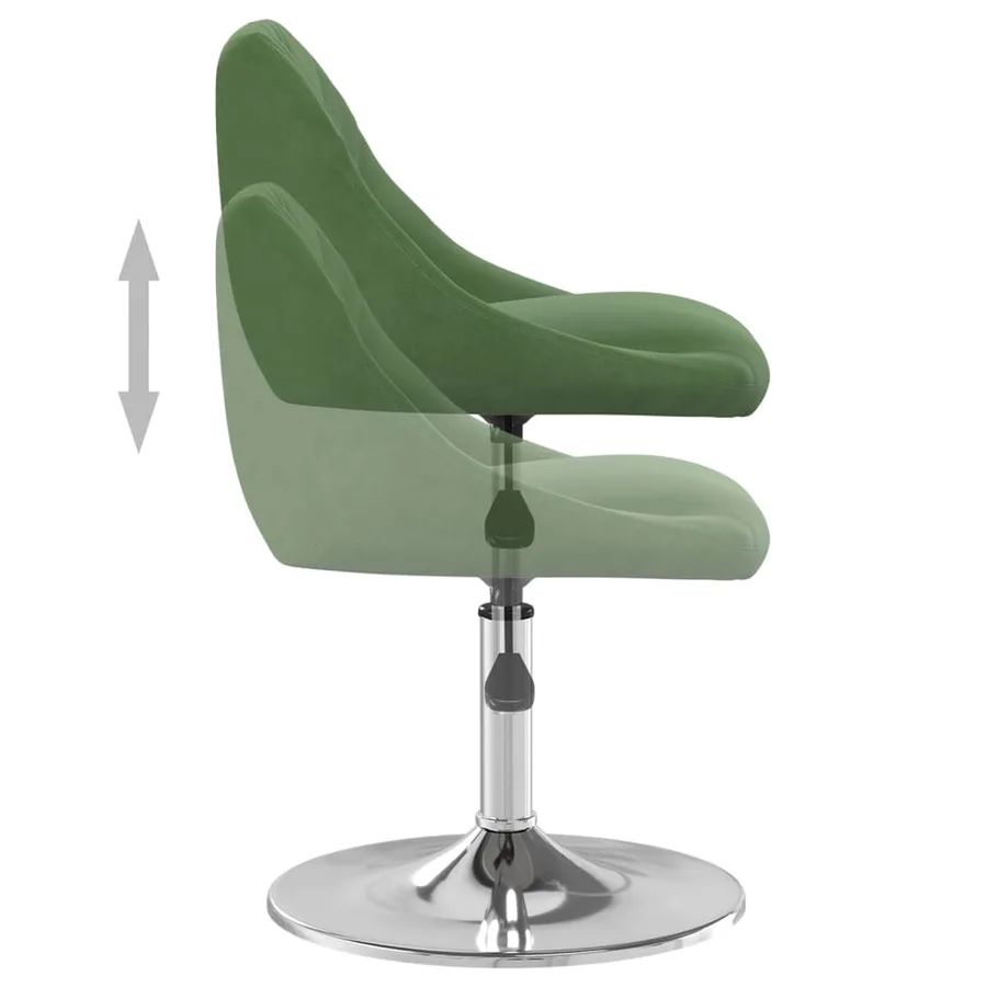 Chaises pivotantes à manger lot de 2 Vert foncé Velours - 7