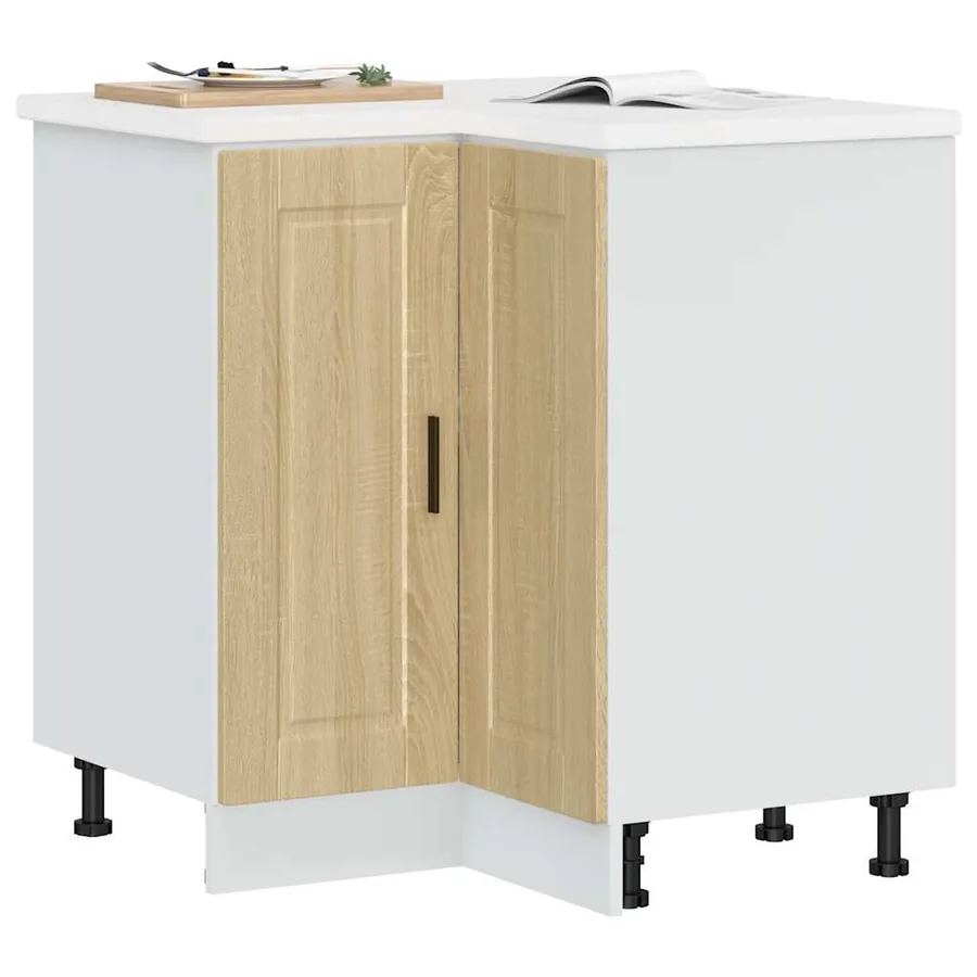 Armoire d'angle de cuisine Porto chêne sonoma bois d'ingénierie