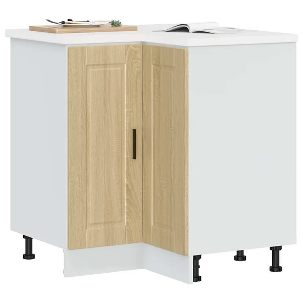 Armoire d'angle de cuisine Porto chêne sonoma bois d'ingénierie