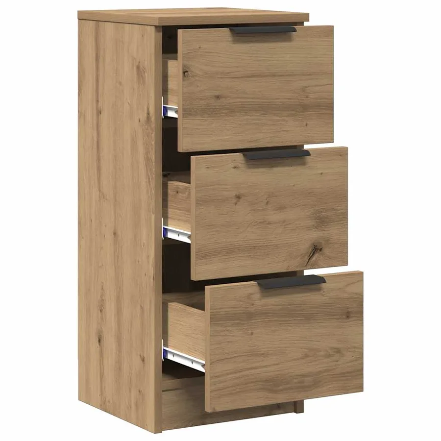 Buffets 2 pcs chêne artisanal 30x30x70 cm bois d'ingénierie - 4