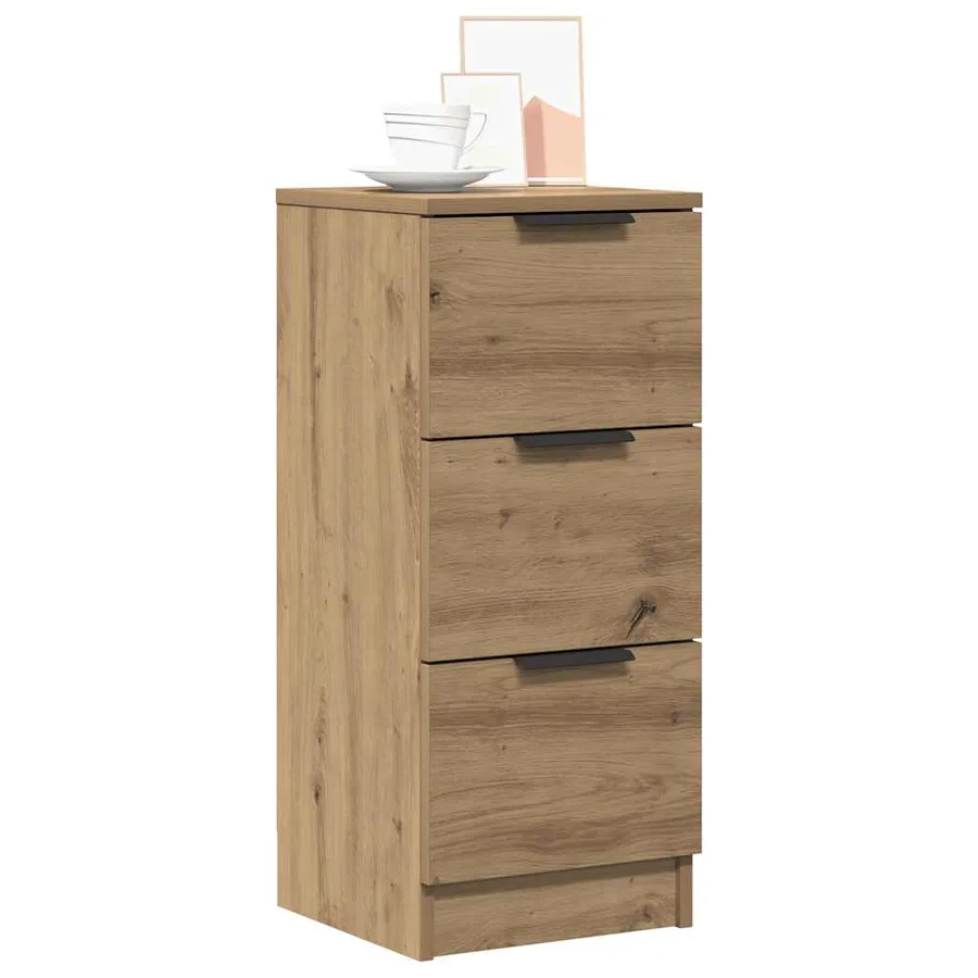 Buffets 2 pcs chêne artisanal 30x30x70 cm bois d'ingénierie - 9
