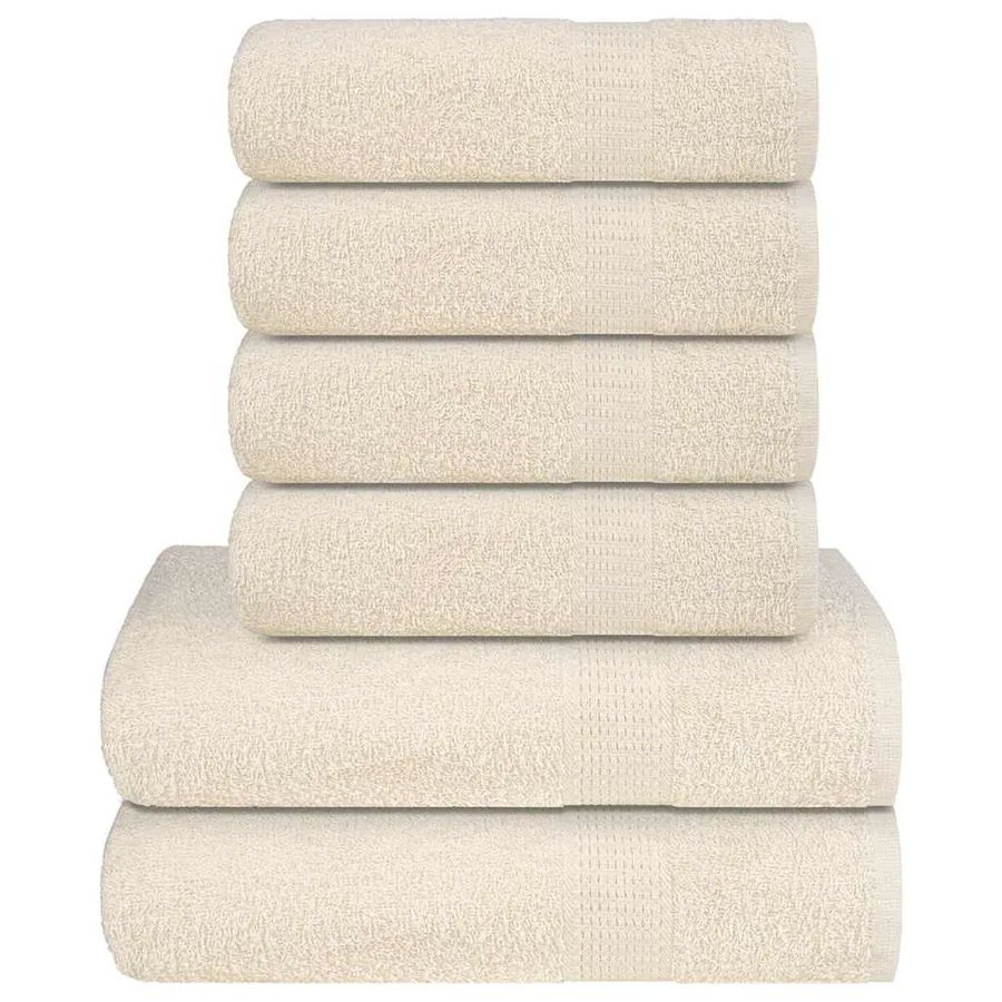 Ensemble de serviettes FROGN 6 pcs crème 360 g/m²