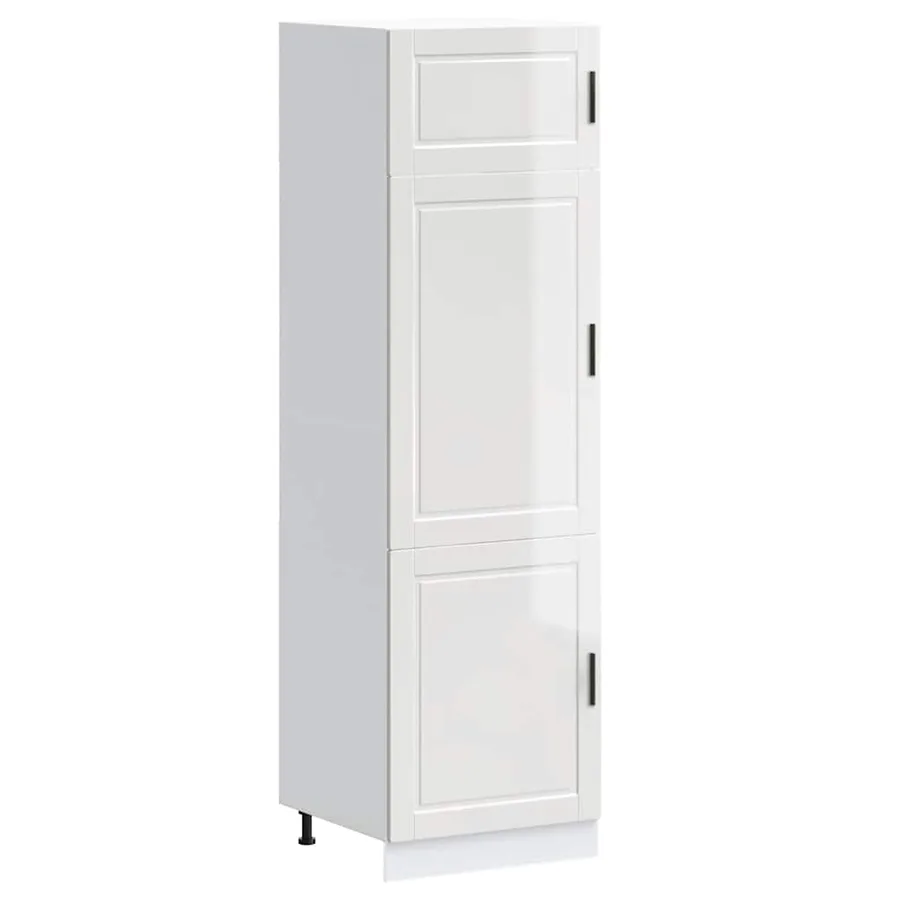 Armoire de cuisine Porto blanc brillant bois d'ingénierie - 2