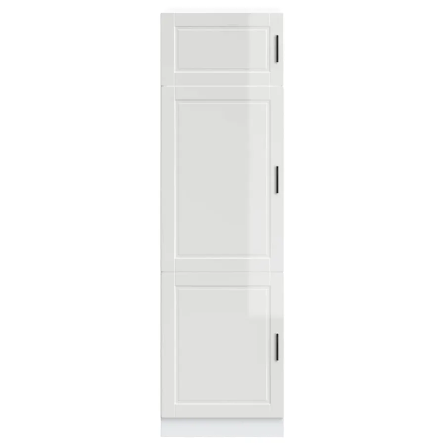 Armoire de cuisine Porto blanc brillant bois d'ingénierie - 3