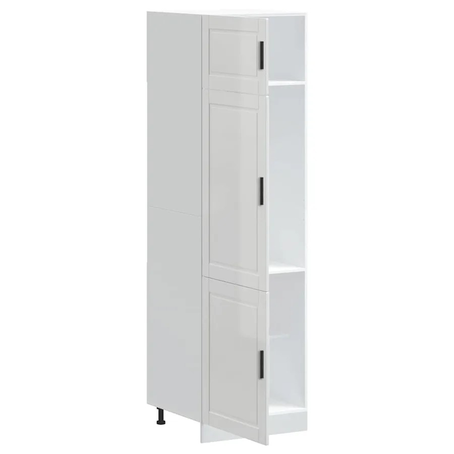 Armoire de cuisine Porto blanc brillant bois d'ingénierie - 4