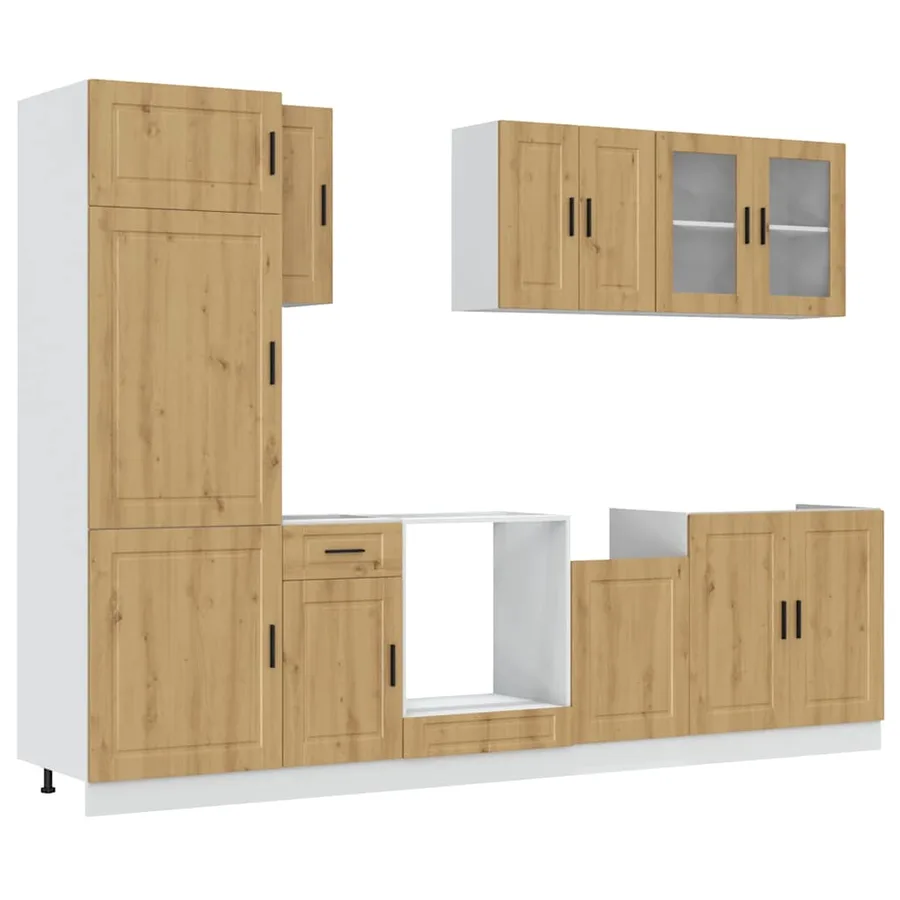 Ensemble d'armoires de cuisine 8 pcs Kalmar bois d'ingénierie - 2