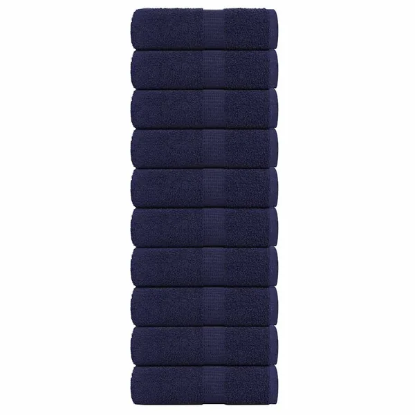 Serviettes de toilette FROGN 10 pièces Bleu marine 30x30 cm 360 g/m²