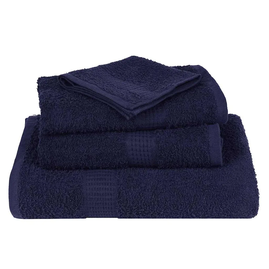 Serviettes de toilette FROGN 10 pièces Bleu marine 30x30 cm 360 g/m² - 4