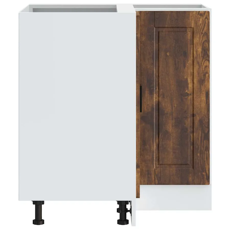 Armoire d'angle de cuisine Porto chêne fumé bois d'ingénierie - 7