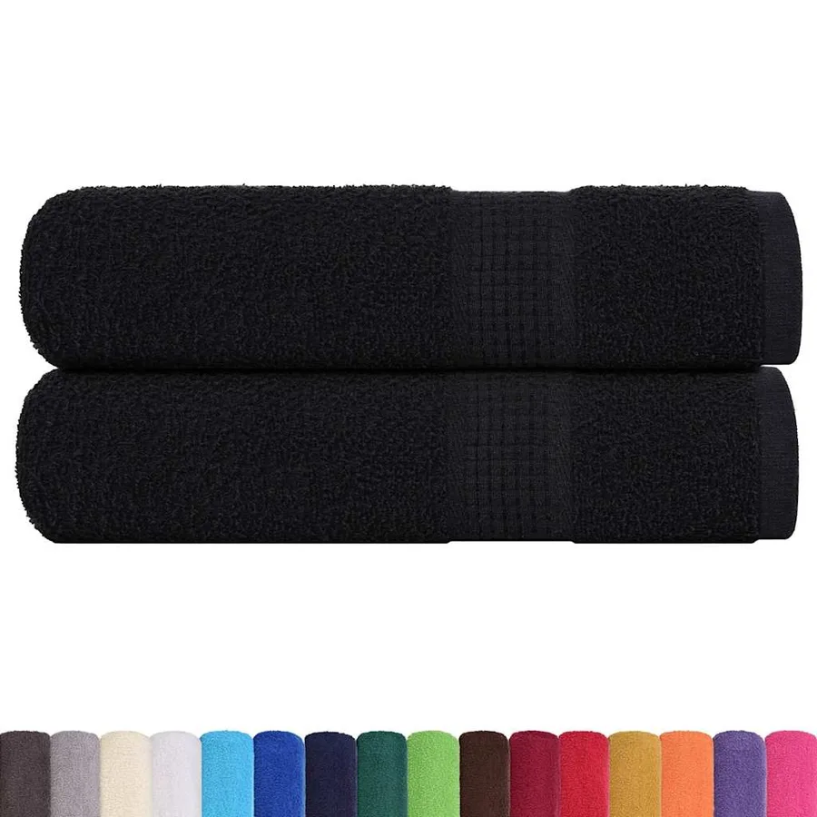 Serviettes de douche FROGN 2 pcs noir 70x140 cm 360 g/m² - 2